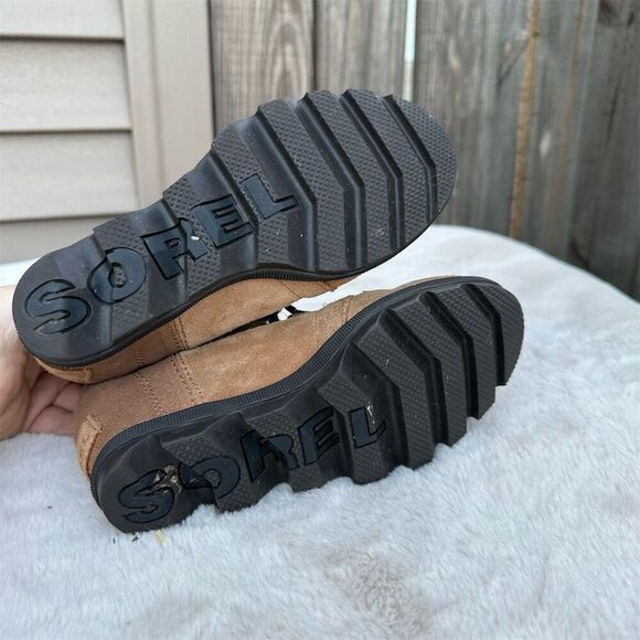 Sorel Girls' Wedge Boots Size 1 Brown Waterproof Suede Lace Up - Picture 7 of 9